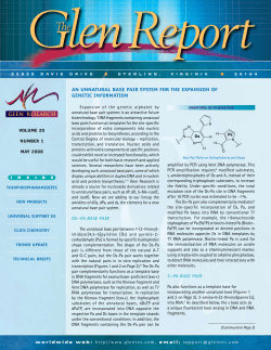 AN UNNATURAL BAsE pAiR sYsTEM FOR ThE