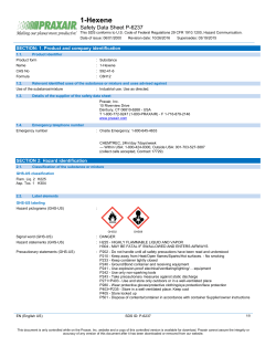 1-Hexene Safety Data Sheet SDS P6237