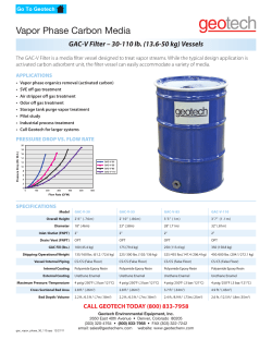 GAC-V Filter &ndash; 30-110 lb. Vessels