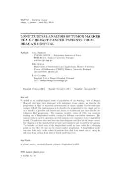 Longitudinal analysis of tumor marker CEA of