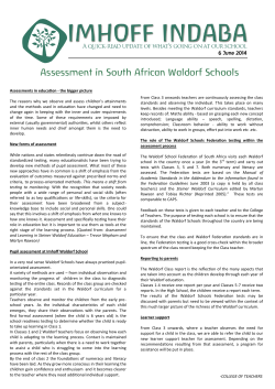 Assessment in South African Waldorf Schools