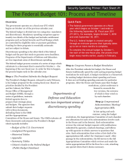The Federal Budget 101: Process and Timeline