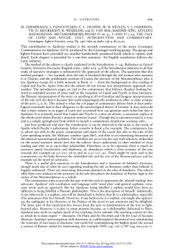 Commentaries on Apuleius - Maynooth University ePrints and