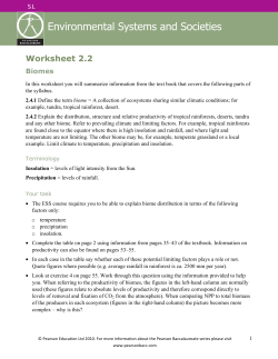 Environmental Systems and Societies