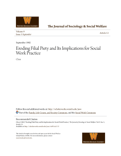 Eroding Filial Piety and Its Implications for Social Work Practice