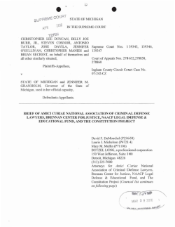 Duncan v. State of Michigan - Civil Rights Litigation Clearinghouse