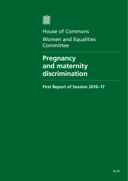 Report (Pregnancy and maternity discrimination)