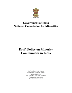 Draft Policy on Minority Communities in India