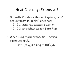 Heat Capacity: Extensive?