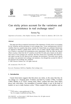 Can sticky prices account for the variations and persistence in real