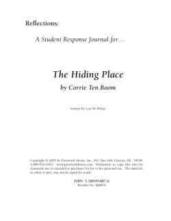 The Hiding Place - The Web site cannot be found