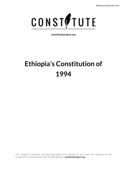 Ethiopia`s Constitution of 1994