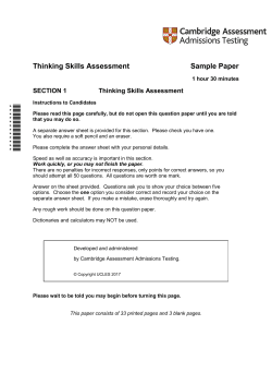 Sample TSA paper