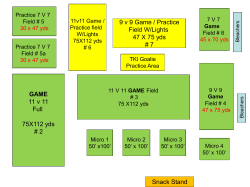 Snack Stand 9 v 9 Game / Practice Field W/Lights 47 X 75 yds # 7