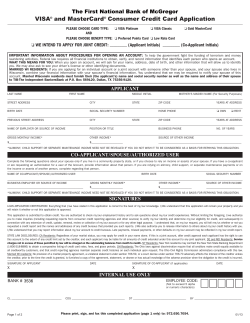Application PDF - First National Bank of McGregor
