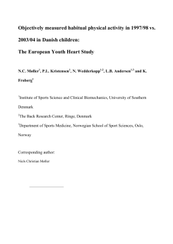Secular trends in objectively measured physical activity in Danish