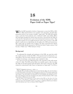 Evolution of the SDR