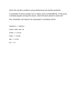 Solve this division problem using partitioning and partial quotients: A