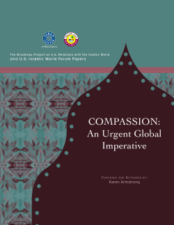 Compassion: an Urgent Global imperative
