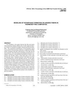 MODELING OF INTERPHASE FORMATION ON UNSIZED FIBERS