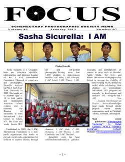 January 2013 Issue - Schenectady Photographic Society