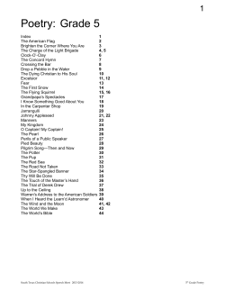 Poetry: Grade 5