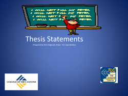 Thesis Statements