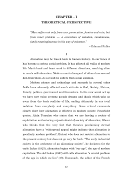 chapter &ndash; i theoretical perspective