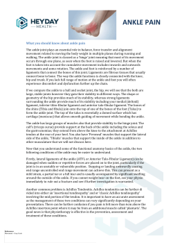 ankle pain - Heyday Health