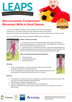 Non-Locomotor Fundamental Movement Skills in Small Spaces