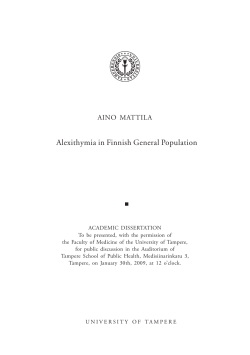 Alexithymia in Finnish General Population