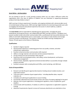 Grant Writer Job Description