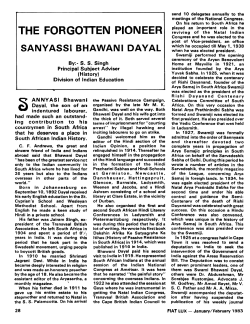 Forgotten Pioneer Bhawani Dayal Sannyasi [Biography.]