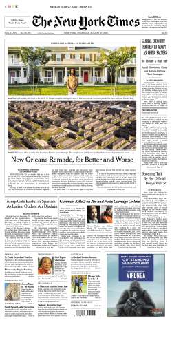 New Orleans Remade, for Better and Worse