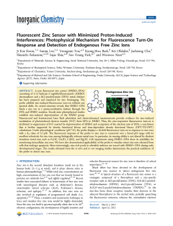 Fluorescent Zinc Sensor with Minimized Proton