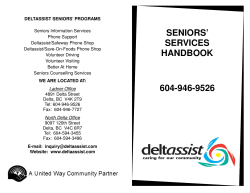 Seniors` Services Handbook April 2016