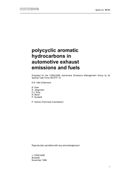 polycyclic aromatic hydrocarbons in automotive exhaust emissions