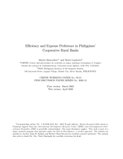 Efficiency and Expense Preference in Philippines`