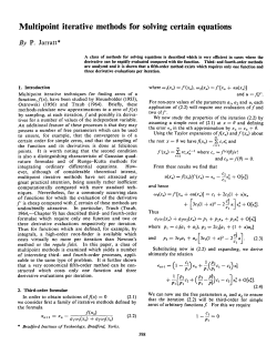 Multipoint iterative methods for solving certain equations