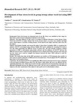 Development of four stress levels in group stroop