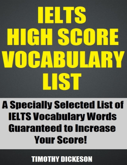 IELTS High Score Vocabulary List (2013)