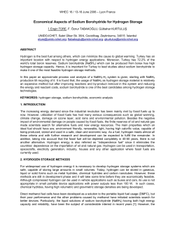 Economical Aspects of Sodium Borohydride for Hydrogen Storage