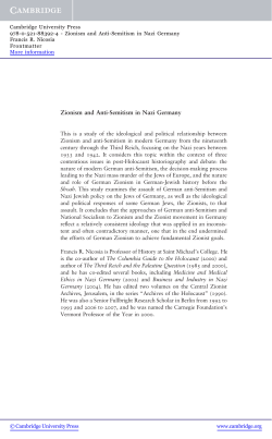 Zionism and Anti-Semitism in Nazi Germany - Assets