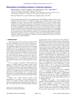 Bifurcations of dividing surfaces in chemical reactions