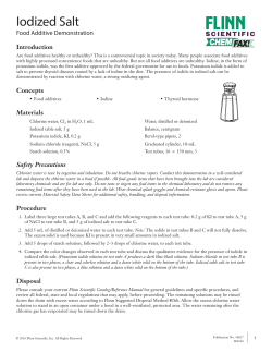 Iodized Salt - Flinn Scientific