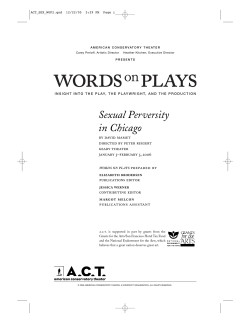 Sexual Perversity in Chicago - American Conservatory Theater