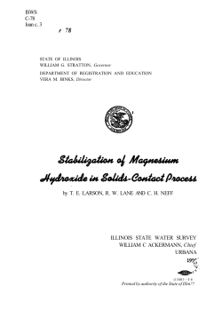 Stabilization of magnesium hydroxide in solids