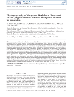 Phylogeography of the genus Dasiphora (Rosaceae) in the