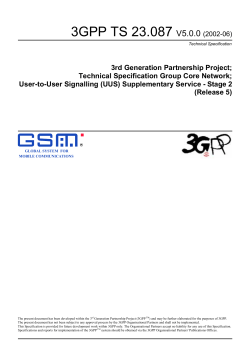 3GPP TS 23.087
