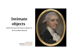 `Intimate Objects`. British Portraits from Smart to Spencer in The